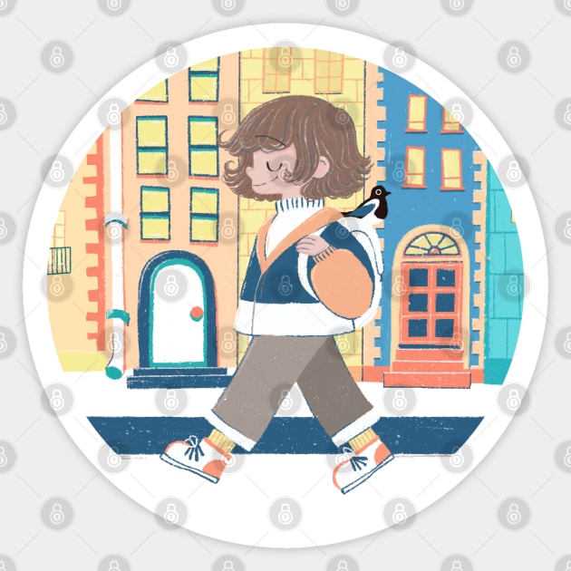 Chill Girl Walk Sticker by Crayolina Designs 